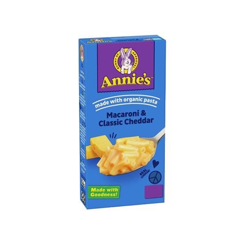 Nui Maccaroni Hữu Cơ & Phô Mai Cheddar Truyền Thống Annies'S 170 G- Nui Maccaroni Hữu Cơ & Phô Mai Cheddar Truyền Thống Annies'S 170 G