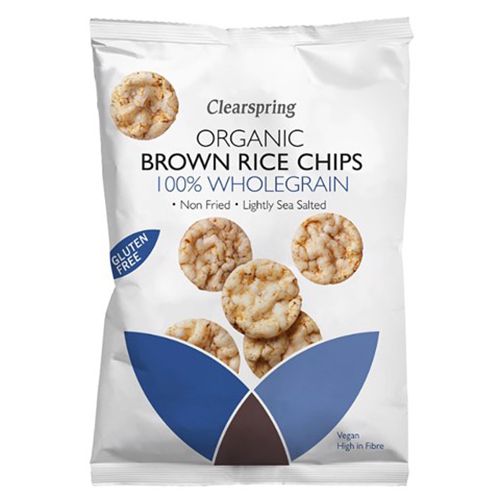 Organic Wholegrain Brown Rice Chips Clearspring 60G Nam An Market