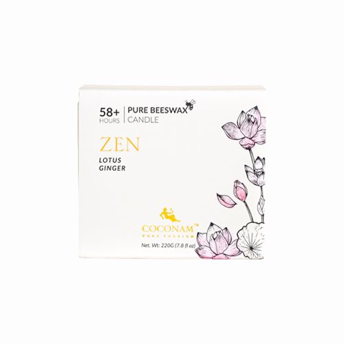 Pure Beeswax Candle Zen Coconam 220G