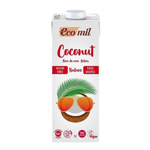 Organic Coconut Milk Sugar Free Bio Ecomil 1L- Org Coconut Milk Sugar Free Bio Ecomil 1L