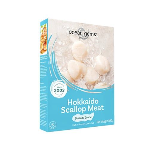 Còi Sò Điệp Hokkaido Đông Lạnh Sashimi Grade Ocean Gems 350G- Còi Sò Điệp Hokkaido Đông Lạnh Sashimi Grade Ocean Gems 350G