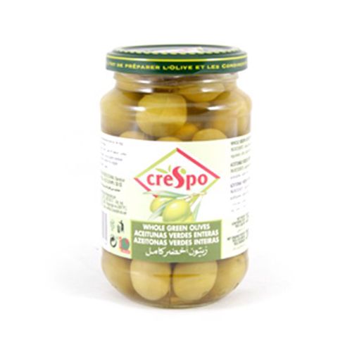 Whole Green Olives Crespo 370G- Whole Green Olives Crespo 370Ml