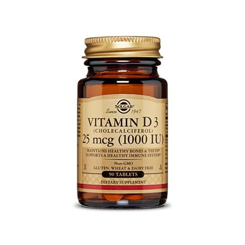 Solgar Vitamin D3 Cholecalciferol 1000 Iu 90 Tablets- 