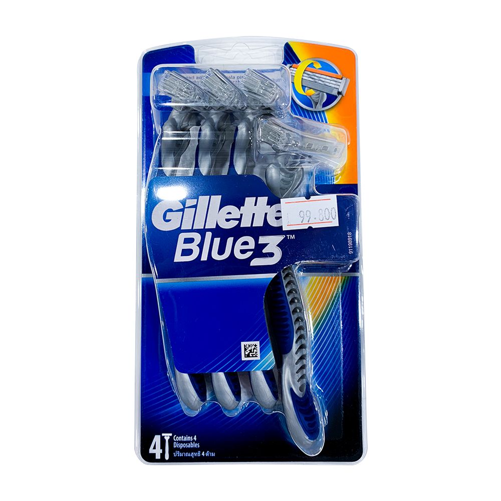 Dao Cạo Blue 3 Gillette 4 Cái/Pack- Dao Cạo Blue 3 Gillette 4 Cái/Pack