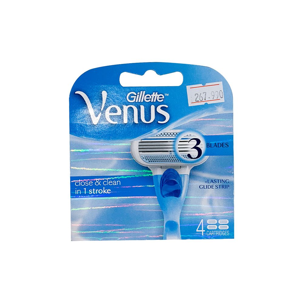 Lưỡi Dao Cạo Gillette Venus 4 Cái/Pack- DAO CẠO RÂU GILLETTE VENUS 1 CÁN 3 LƯỠI BỘ 4 CÁI