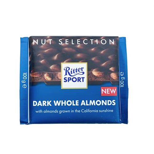 Dark Whole Almonds Ritter Sport 100G- 