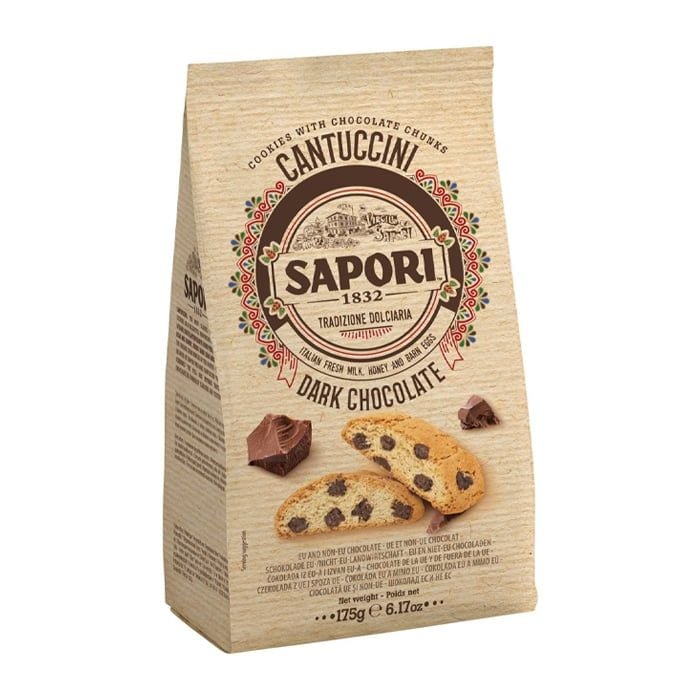 Dark Chocolate Chunks Biscotti Sapori 175G- 