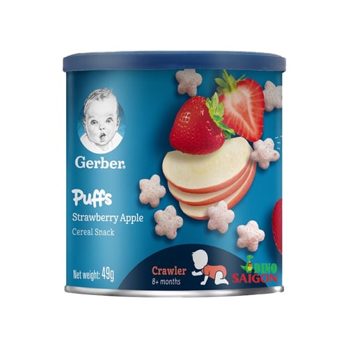 Bánh Ăn Dặm Dâu & Táo Gerber 49G