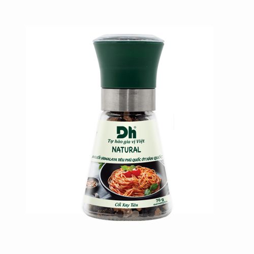 Muối Hồng Tẩm Tiêu, Ớt Hq Nắp Xay Natural Dh Foods 70G- 