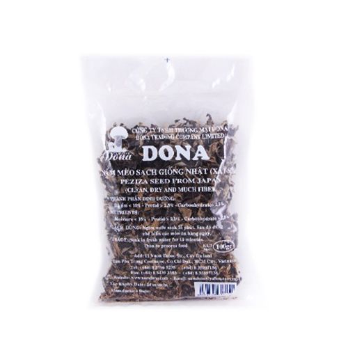 Dried Wood Ear Mushroom Sliced Dona 100G- Dried Wood Ear Mushroom Sliced Dona 100G