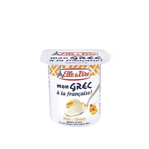 Yogurt Greek Style Honey Elle & Vire 125G- Greek Style Honey Yogurt Elle & Vire 125G
