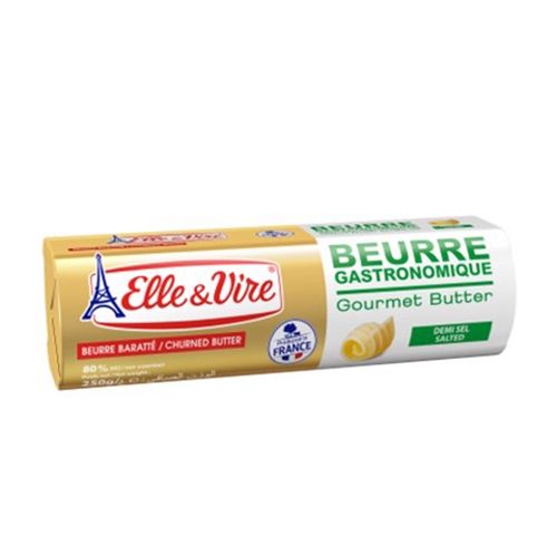 Unsalted Roll Butter 82% Fat Elle & Vire 250G- Unsalted Butter Roll 82%Fat Elle & Vire 250G