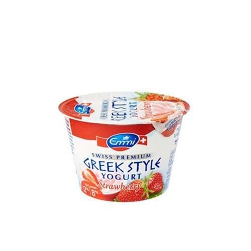 Yogurt Greek Style Strawberry 2% Fat Emmi 150G- Greek Style Fruit Strawberry 2% Emmi 150G