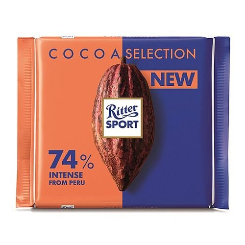 Dark Chocolate 74% Cacao Ritter Sport 100G- Dark Chocolate 74% Cacao Ritter Sport 100G