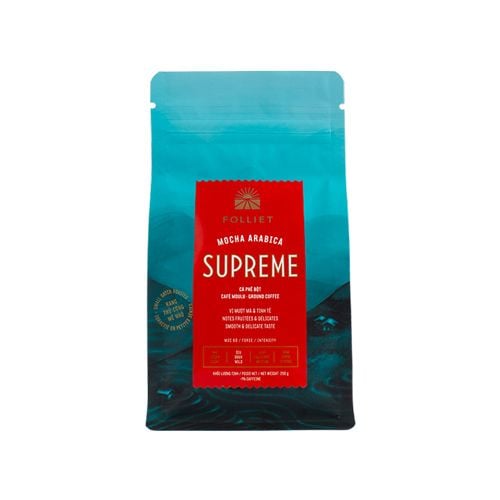 Supreme Ground Coffee (Smooth, Delicate, Mild) Folliet 250G- Supreme Ground Coffee (Smooth, Delicate, Mild) Folliet 250G