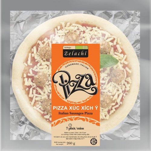 Pizza Xúc Xích Ý Đông Lạnh Bottega Zelachi 260G