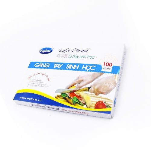 Biodegradable Gloves Eufood 100Pcs- 