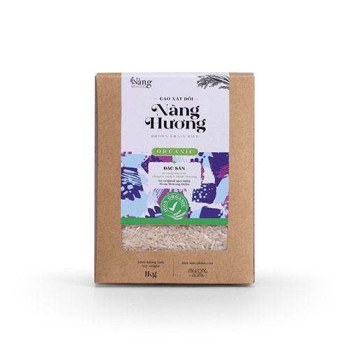 Organic Brown Grain Rice Nang Huong 1Kg- Org Brown Grain Rice Nang Huong 1Kg