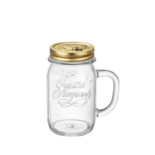 Glass Jar With Handle Quattro 415Ml- 