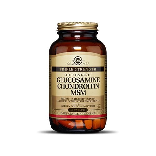 Solgar Triple Strength Glucosamine Chondrotin Msm 1000 60 Tablets- 