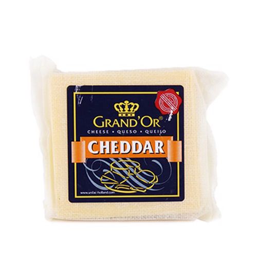 Block Cheddar Cheese White Grandor 200G- Block Cheddar Cheese White Grandor 200G