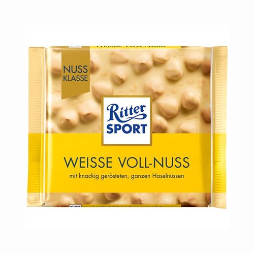 Chocolate White With Whole Hazelnuts Ritter Sport 100G- 