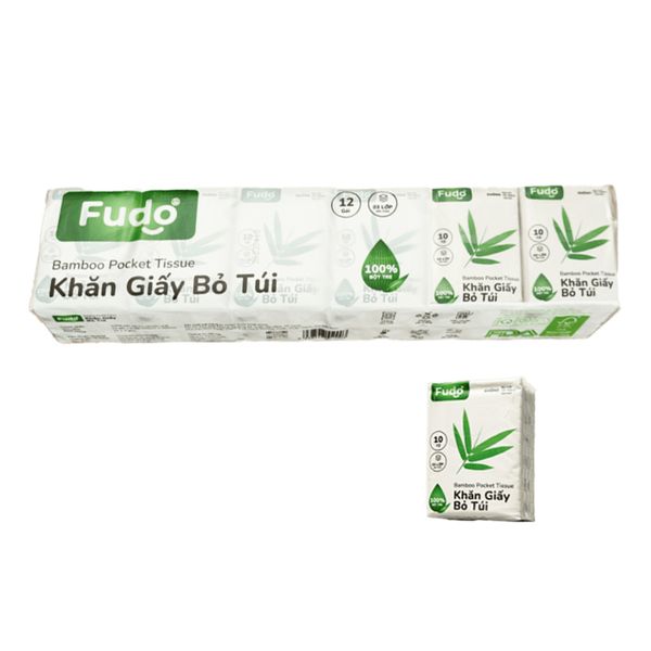 Bamboo Pocket Tissue Fudo 12Packs