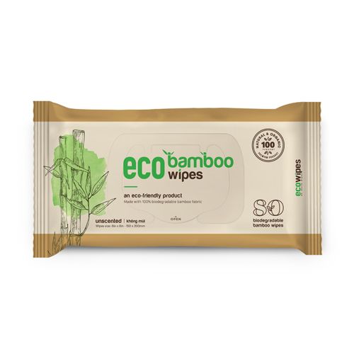 Khăn Ướt Bamboo Ecowipes 80 Tờ/Gói- 