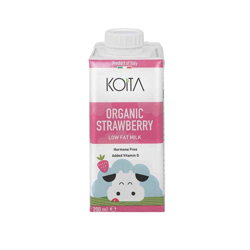 Organic Low Fat Strawberry Milk Koita 200Ml- Org Low Fat Strawberry Milk Koita 200Ml
