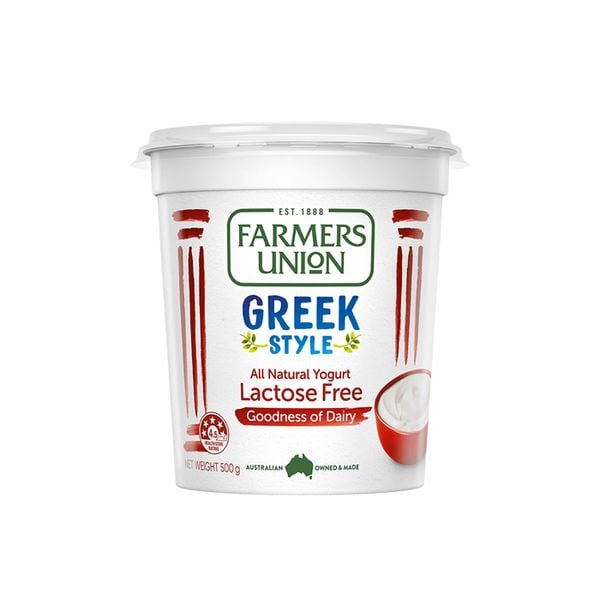 Greek Style Yogurt Lactose Free Farmers Union 500G
