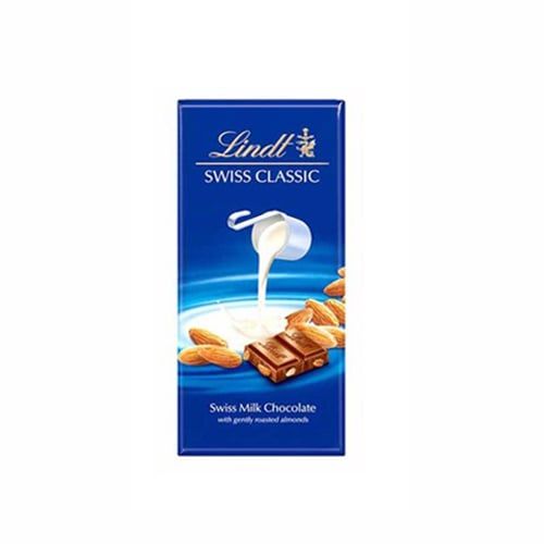 Swiss Classic Milk Chocolate With Almond Lindt 100G- Swiss Classic Milk Chocolate With Almond Lindt 100G