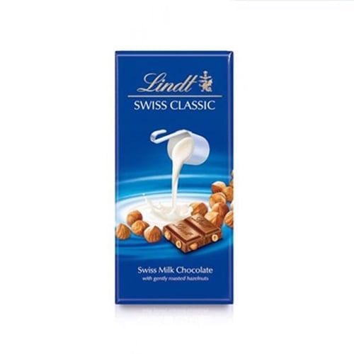 Swiss Classic Milk Chocolate With Hazelnut Lindt 100G- Swiss Classic Milk Chocolate With Hazelnut Lindt 100G