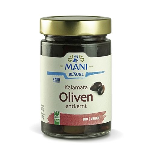 Mani Organic Kalamata Olives In Brine, Pitted 280G- 