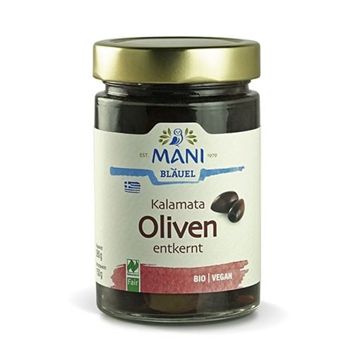 Olive Kalamata Hữu Cơ Không Hạt Ngâm Nước Muối Mani 280G- 