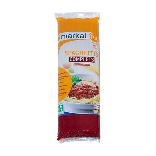 Mì Sợi Spaghetti Nguyên Cám Hữu Cơ Markal 500G