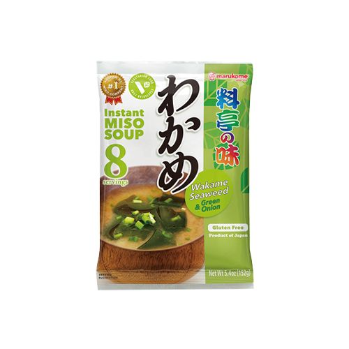 Instant Miso Soup Wakame Seaweed Gluten Free Marukome 152G- 