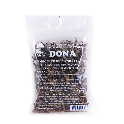 Nấm Mèo Khô Cắt Lát Dona 100G