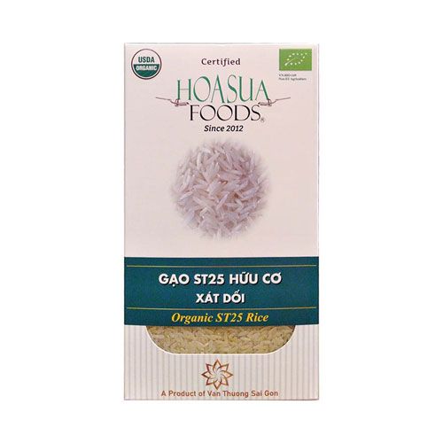 Gạo St25 Hữu Cơ Xát Dối Hoa Sữa 1Kg- 