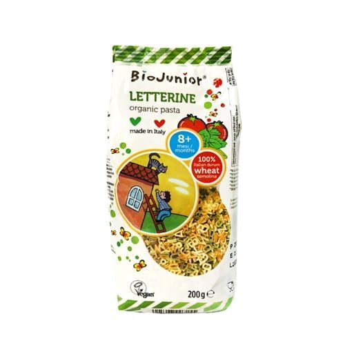 Nui Ăn Dặm Hữu Cơ Cho Bé Hình Chữ Cái Bio Junior 200G