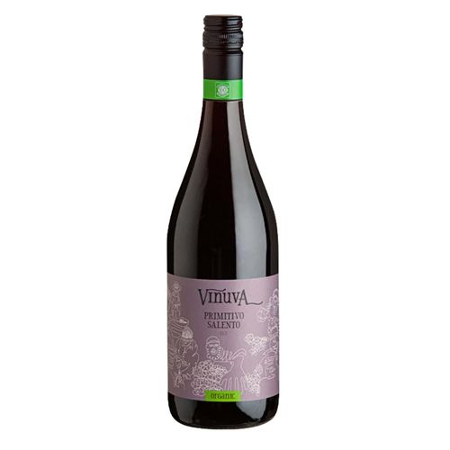 Rượu Vang Đỏ Hữu Cơ Primitivo Salento 14% 2020 Vinuva 750Ml- 