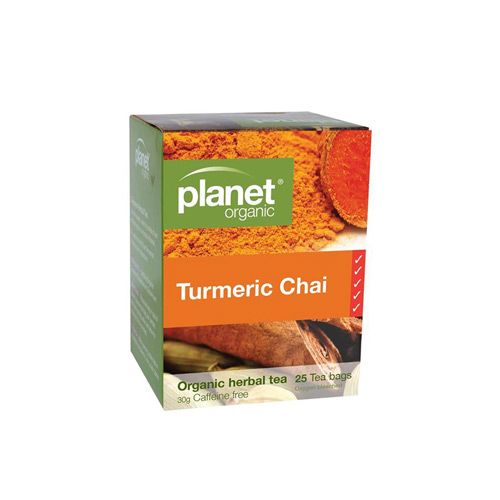 Organic Turmeric Tea Planet 25 Bags/Box- Org Turmeric Tea Planet 25 Bags/Box