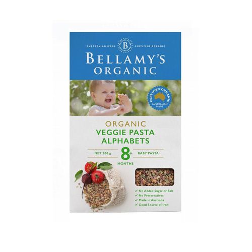 Nui Dinh Dưỡng Hữu Cơ Hình Chữ Cái Từ Lúa Mì Và Rau Củ Bellamy'S Organic 200G- 