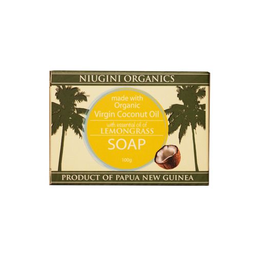 Organic Lemongrass Coconut Soap Niugini 100G- Organic Lemongrass Coconut Soap Niugini 100G