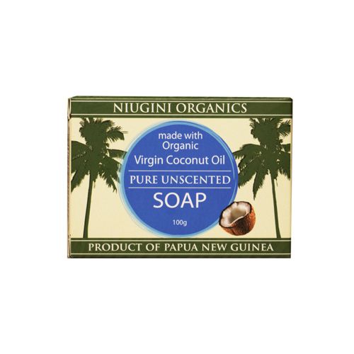 Organic Pure (No Fragrance) Coconut Soap Niugini 100G- Organic Pure (No Fragrance) Coconut Soap Niugini 100G