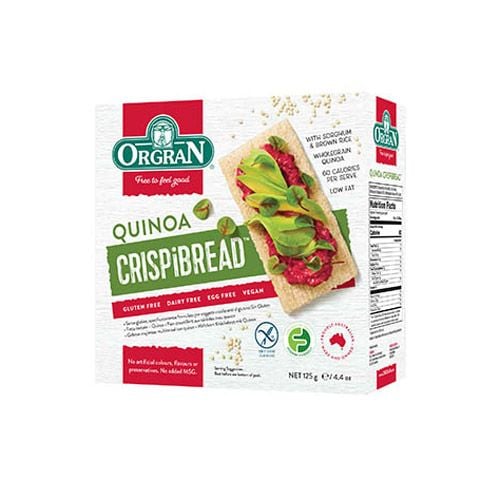 Toasted Multigrain Crispbread Quinoa Orgran 125G- Toasted Multigrain Crispbread Quinoa Orgran 125G