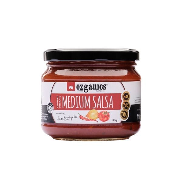 Sốt Salsa Hữu Cơ Cay Vừa & Không Thêm Đường Ozganics 310Gr