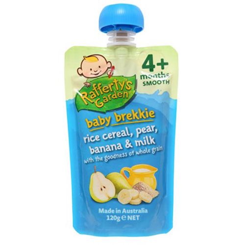 RAFFERTY GARDEN BABY BREKKIE RICE CEREAL, PEAR, BANANA ...