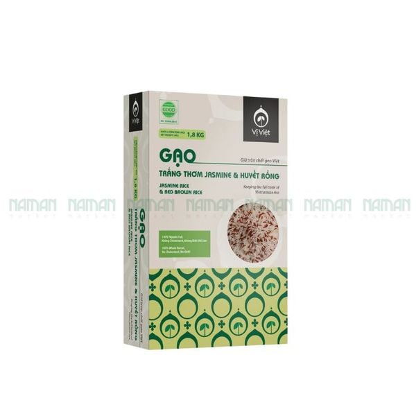 Gạo Trắng Jasmine Huyết Rồng Vị Việt 1kg8