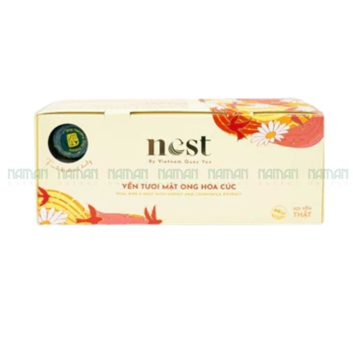 Yến Tươi Mật Ong Hoa Cúc VNQY Hộp 10 Hũ 75ml- 