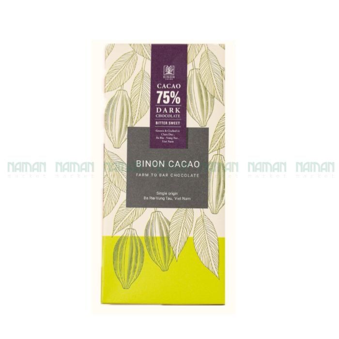 Thanh Socola Đen 75% Binon 40g- 